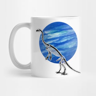 Dinosaur Skeleton in Space Deep Blue Mug